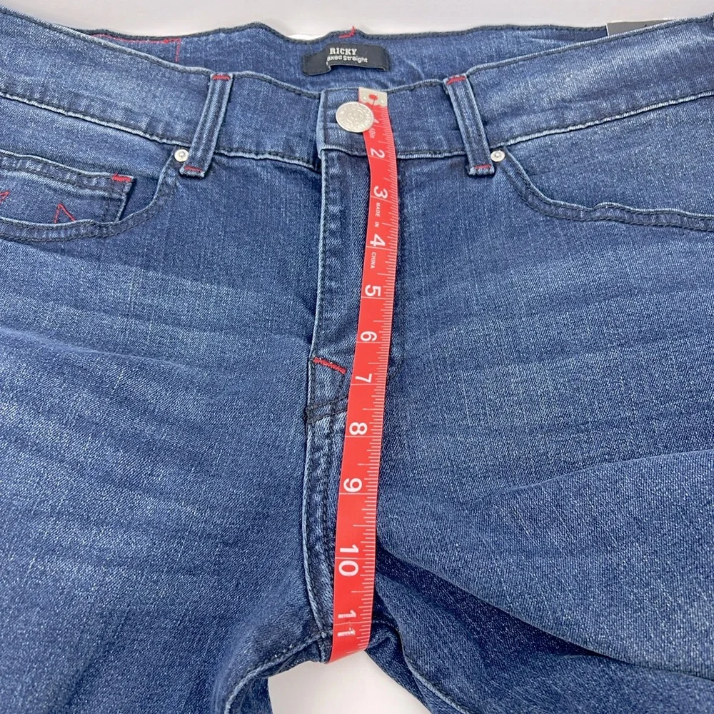 TRUE RELIGION JEANS, RICKY RELAXED STRAIGHT, DARK INDIGO BLASTER, W 33, L34